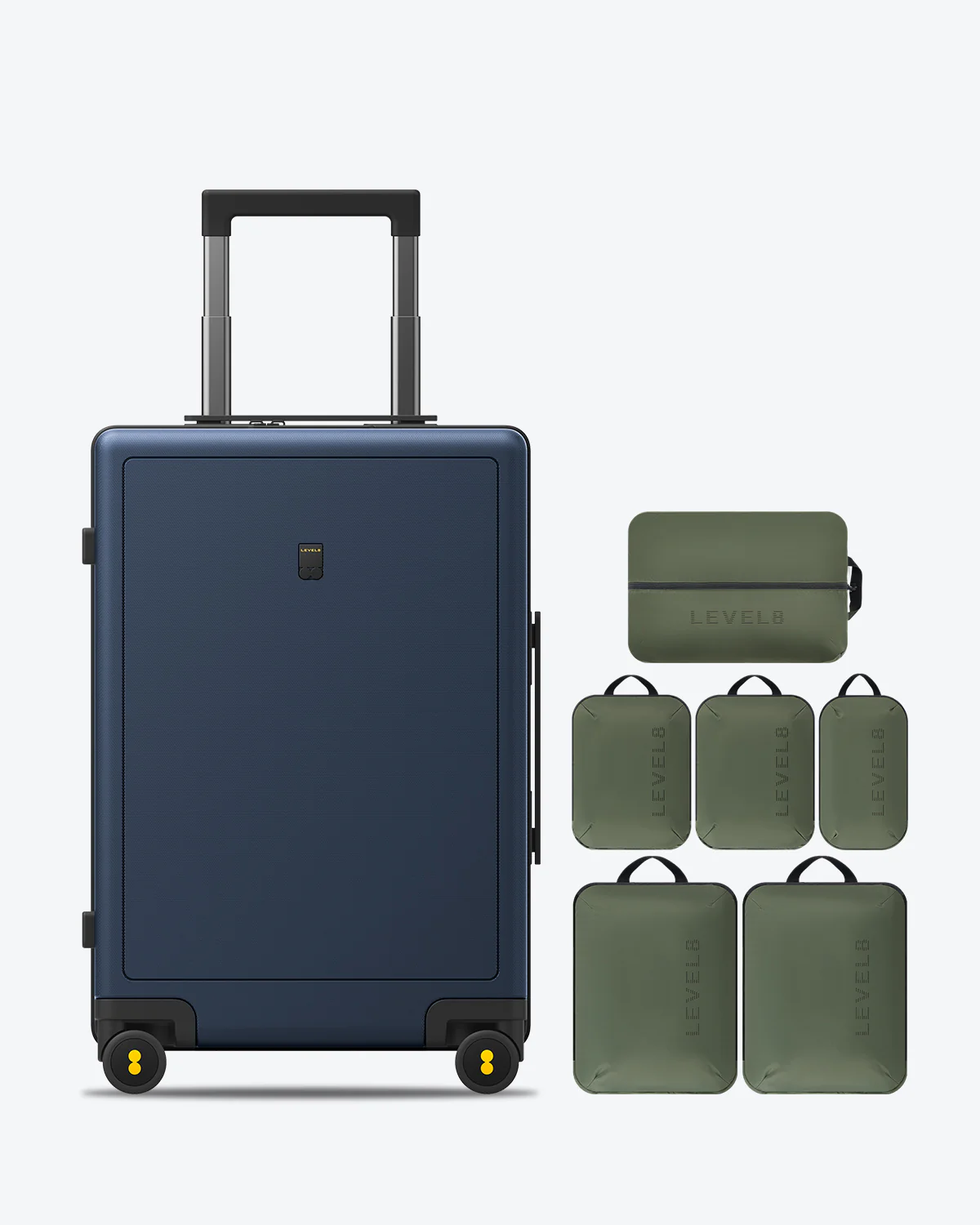 Textured Luggage & 6 Packing Cubes Combo - Image 13